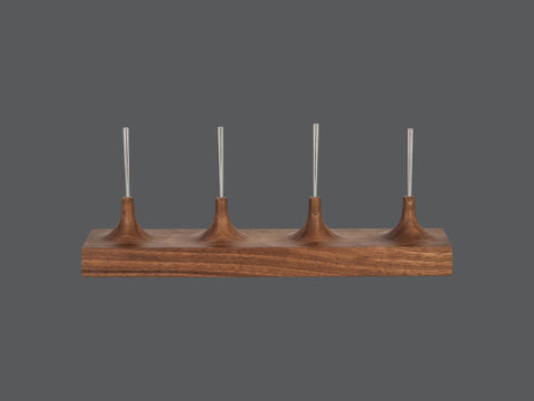 RECTANGULAR WOODSTAND, 4 HOLES, 11.4"L, 2.75"W_1