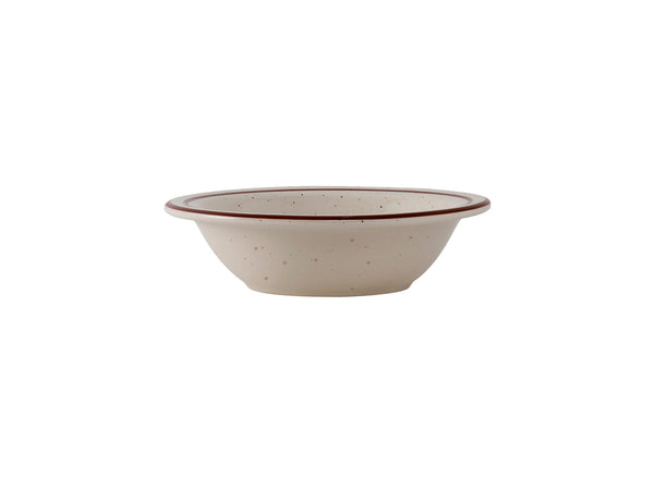 Tuxton Grapefruit Wide Rim Grapefruit Bowl 6 ⅝" x 1 ¾" Bahamas Eggshell Brown Speckles_0