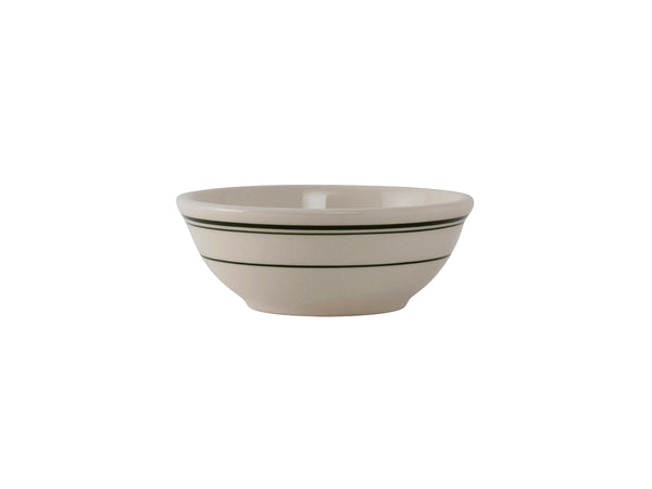 Tuxton Nappie Nappie Bowl 5 ⅝" x 2" Green Bay Eggshell Green Bands_0