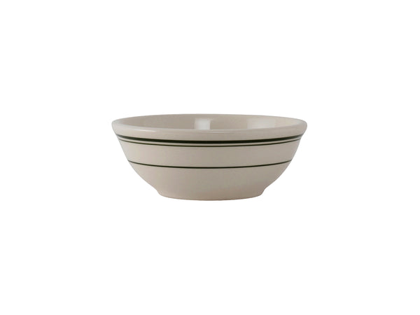 Tuxton Nappie Nappie Bowl 5 ⅞" x 2 ⅛" Green Bay Eggshell Green Bands_0