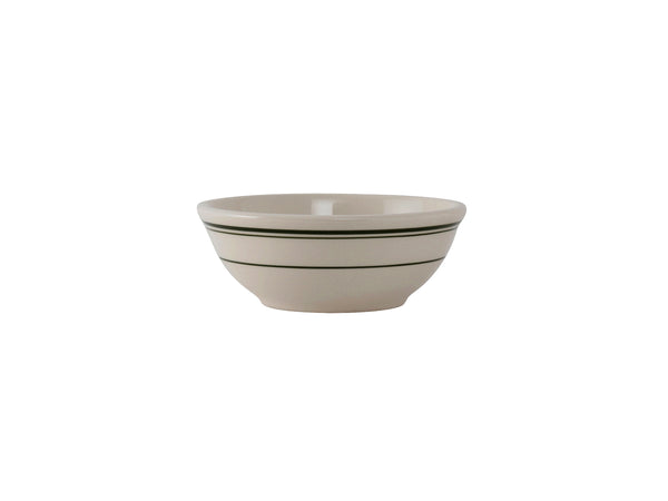 Tuxton Nappie Nappie Bowl 5 ¼" x 1 ⅞" Green Bay Eggshell Green Bands_0