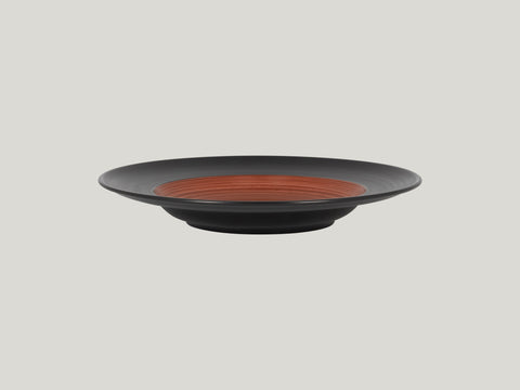 ROUND DEEP PLATE, 11.8"D, WALNUT_1