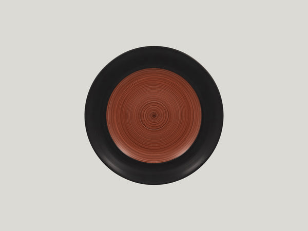 ROUND FLAT PLATE, 9.45"D, WALNUT_0