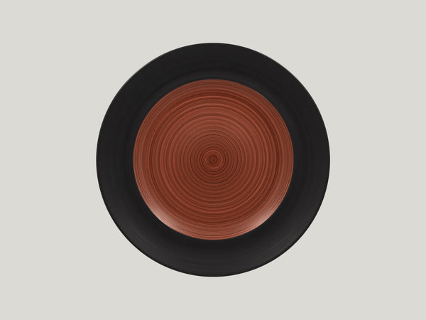 ROUND FLAT PLATE, 11.4"D, WALNUT_0