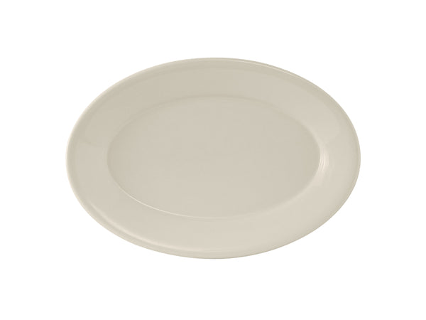 Tuxton Oval Platter Platter 10 ½" x 7 ⅜" Reno Eggshell Rolled Edge_0