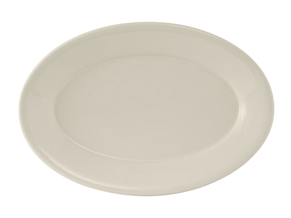 Tuxton Oval Platter Platter 9 ⅜" x 6 ½" Reno Eggshell Rolled Edge_0