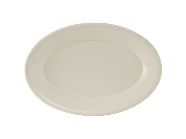 Tuxton Oval Platter Platter 11 ⅝" x 8 ¼" Reno Eggshell Rolled Edge_0