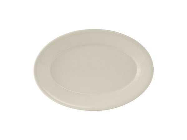 Tuxton Oval Platter Platter 9 ⅜" x 6 ¾" Reno Eggshell Rolled Edge_0