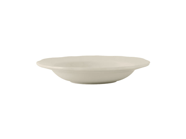 Tuxton Rim Soup Bowl 8 ⅞" x 1 ⅝" Shell Eggshell Scalloped_0