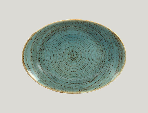 OVAL PLATTER, 12.6"L, 9.5"W, LAGOON_0