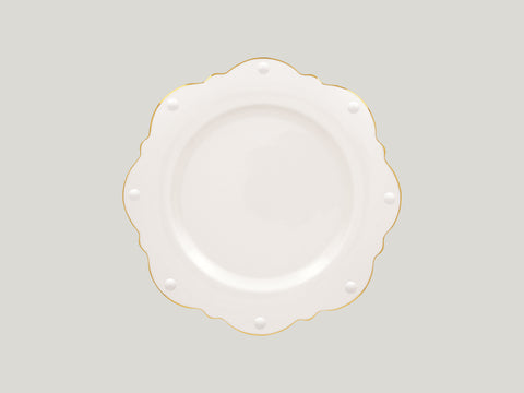 SCALLOP PLATE, 13"D, IVORIS_9