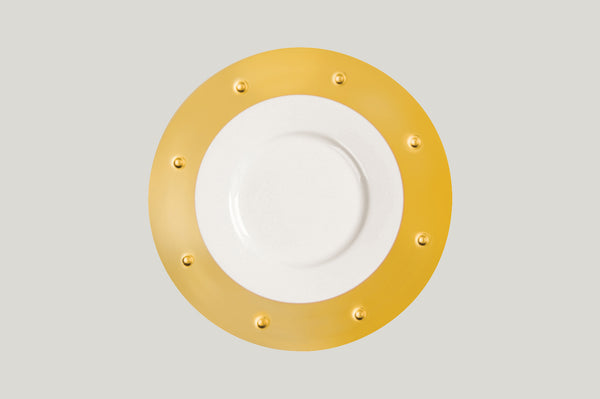 ROUND PLATE - QUEEN GOLDEN, 12.2"D, PLAIN_0