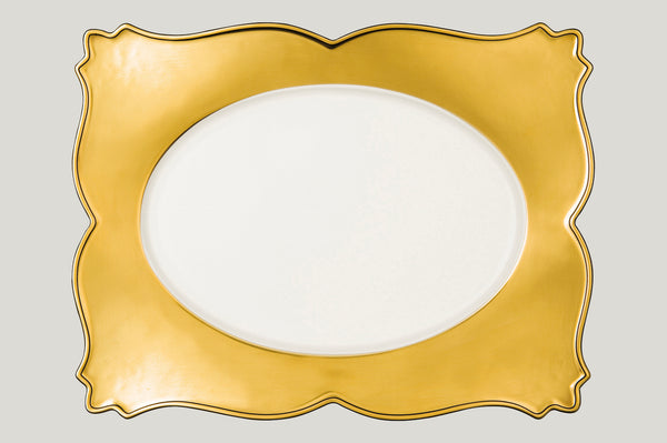 SERVING TRAY RECTANGULAR - KING GOLDEN, 16.55"L, 12.8"W, PLAIN_0