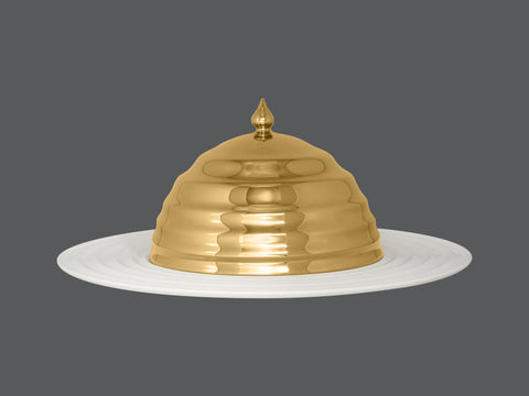 CLOCHE DROP, 7.1"D, GOLD_1