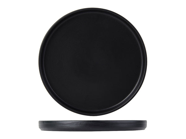 Tuxton Plate Straight Side Plate 8 ¼" x ¾" Zion Matte Black_0