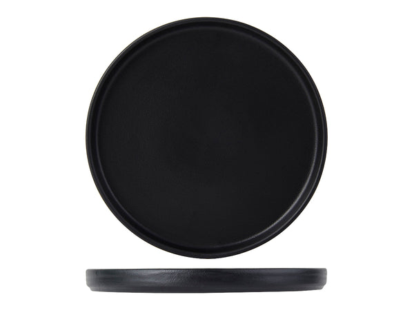 Tuxton Plate Straight Side 8 ¼" x ¾" Zion Matte Black