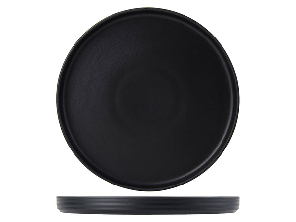 Tuxton Plate Straight Side Plate 10 ¾" x ⅞" Zion Matte Black_0