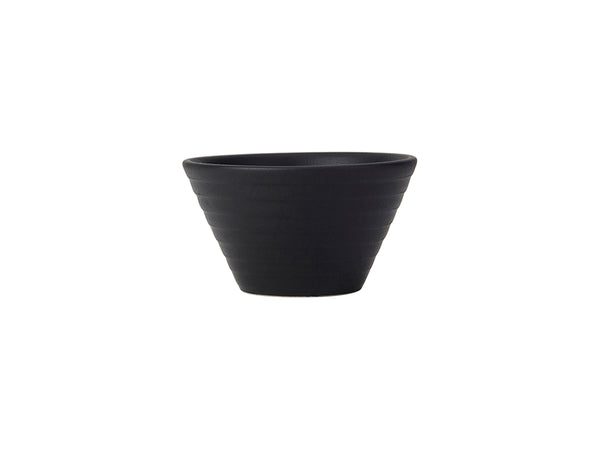 Tuxton Bouillon Embossed Bouillon Cup 4 ⅛" x 2 ¼" Zion Matte Black Embossed_0