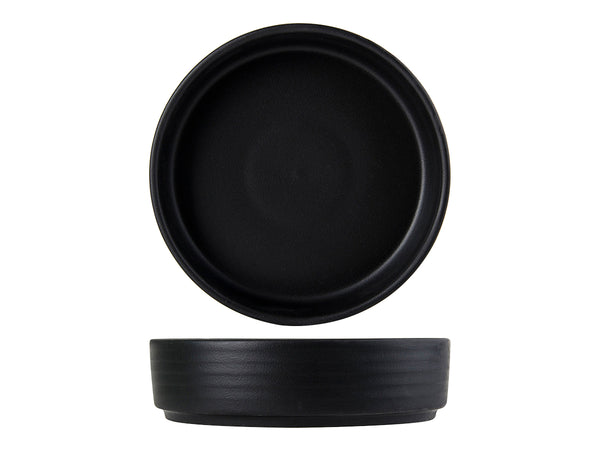 Tuxton Tortilla Holder Side Dish 6-1/2" x 1-3/4" Zion Matte Black_0