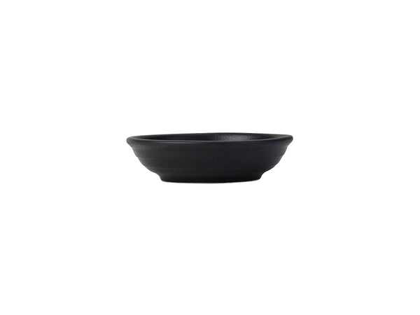 Tuxton Fruit Dish Embossed Fruit Bowl 4 ¼" x 1 ⅛" Zion Matte Black Embossed_0