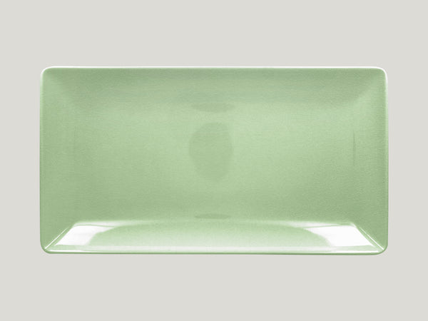 RECTANGULAR COUPE SERVING PLATE, 13.2"L, 7.15"W, GREEN_0