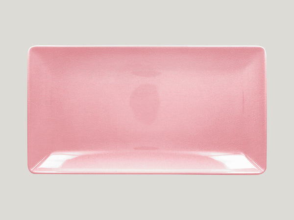 RECTANGULAR COUPE SERVING PLATE, 13.2"L, 7.15"W, PINK_0