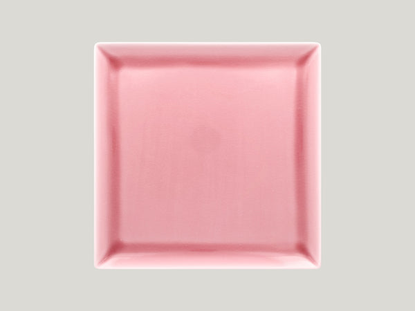 SQUARE COUPE PLATE, 10.65"L, 10.65"W, PINK_0