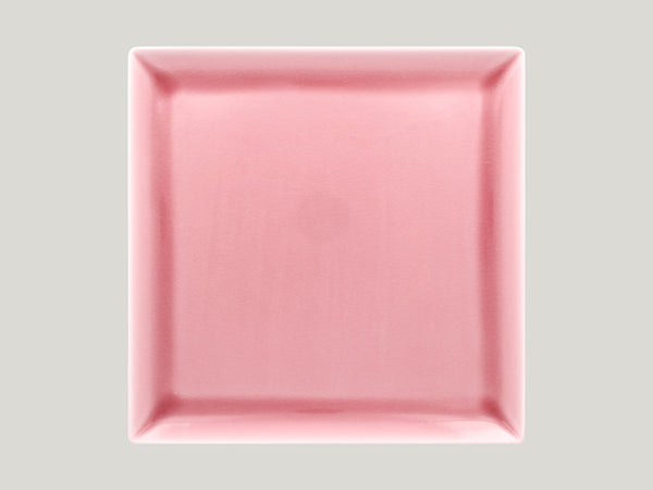 SQUARE COUPE PLATE, 11.9"L, 11.9"W, PINK_0