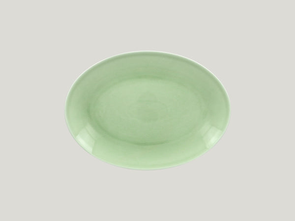 OVAL COUPE PLATTER, 10.25"L, 7.5"W, GREEN_0