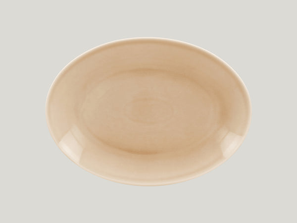 OVAL COUPE PLATTER, 12.6"L, 9.05"W, BEIGE_0
