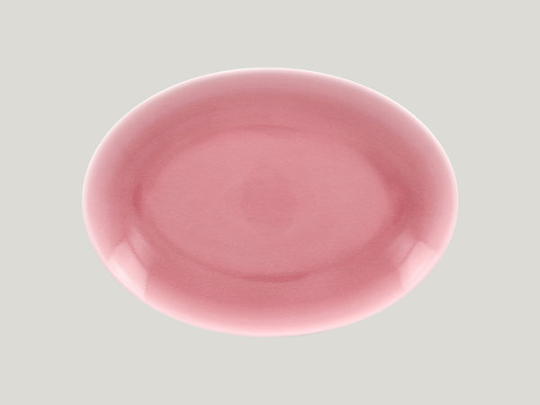 OVAL COUPE PLATTER, 12.6"L, 9.05"W, PINK_0