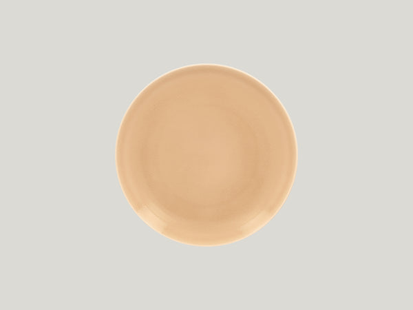 FLAT  COUPE PLATE, 8.25"D, BEIGE_0
