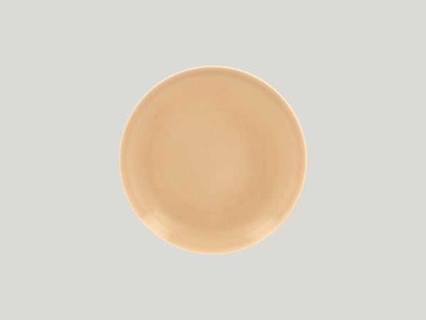 FLAT  COUPE PLATE, 8.25"D, BEIGE_0
