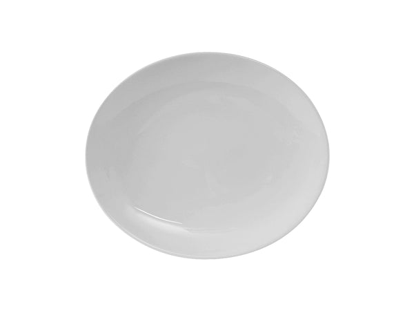Tuxton Oval Platter 8 ⅜" x 6 ¾" Florence Porcelain White Coupe
