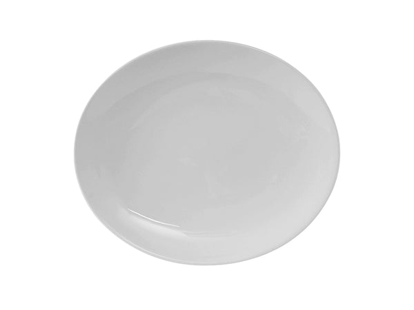 Tuxton Oval Platter Platter 9 ½" x 7 ¾" Florence Porcelain White Coupe_0