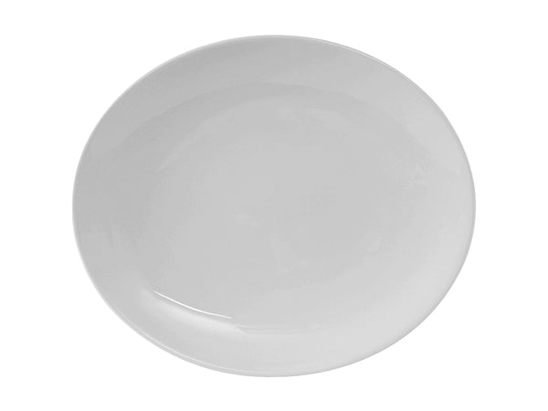 Tuxton Oval Platter 11 ½" x 9 ⅞" Florence Porcelain White Coupe