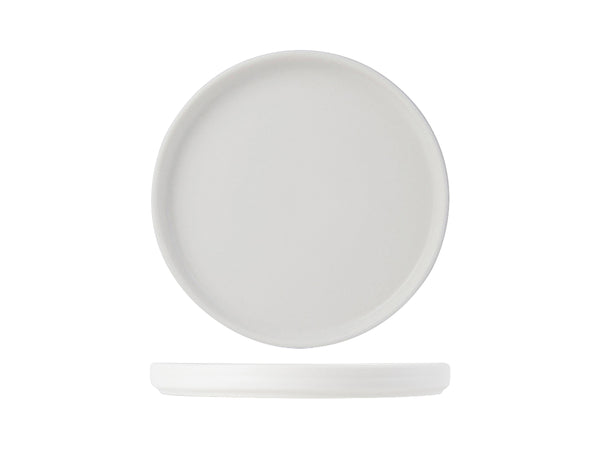 Tuxton Plate Straight Side Plate 6 ½" x ⅝" Zion Matte White_0