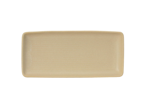 Tuxton Rectangle Rectangluar Tray 10 ⅞" x 5" Zion Matte Beige Embossed_0