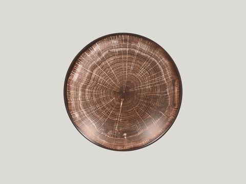 DEEP COUPE PLATE, 10.25"D, 40.6 OZ, OAK BROWN_0