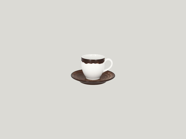 SAUCER FOR ESPRESSO CUP CLCU09, 5.1"D, OAK BROWN_0