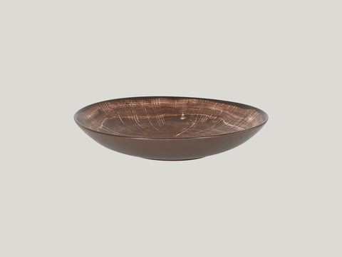 DEEP COUPE PLATE, 9.05"D, 23.35 OZ, OAK BROWN_1