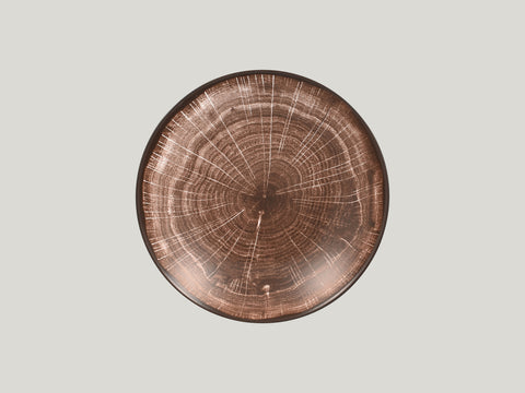 DEEP COUPE PLATE, 9.05"D, 23.35 OZ, OAK BROWN_0