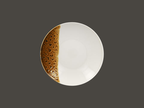 DEEP COUPE PLATE, 9.05"D, 23.35 OZ, BROWN_1