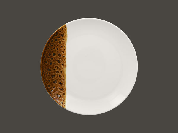 FLAT COUPE PLATE, 10.65"D, BROWN_0