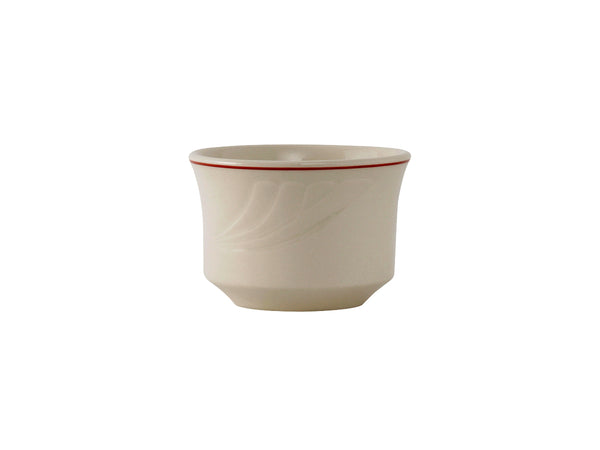 Tuxton Bouillon Cup 7 oz Monterey Eggshell Embossed Berry Band
