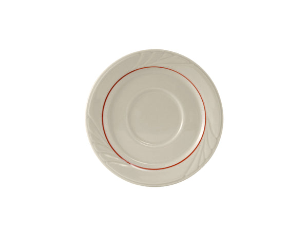 Tuxton Monterey Saucer 5 ½" Monterey Eggshell Embossed Berry Band_0