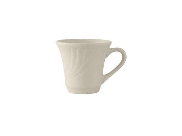 Tuxton Tall Cup 6 oz Monterey Eggshell Embossed