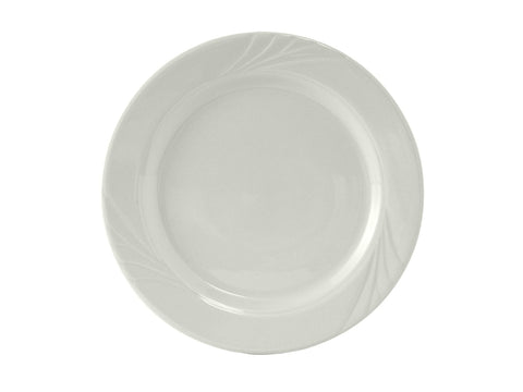 Tuxton Plate 9" Sonoma Porcelain White Embossed