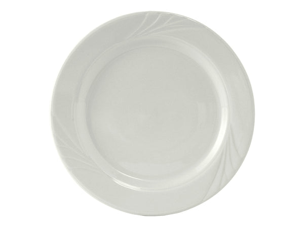 Tuxton Plate 10 ¼" Sonoma Porcelain White Embossed
