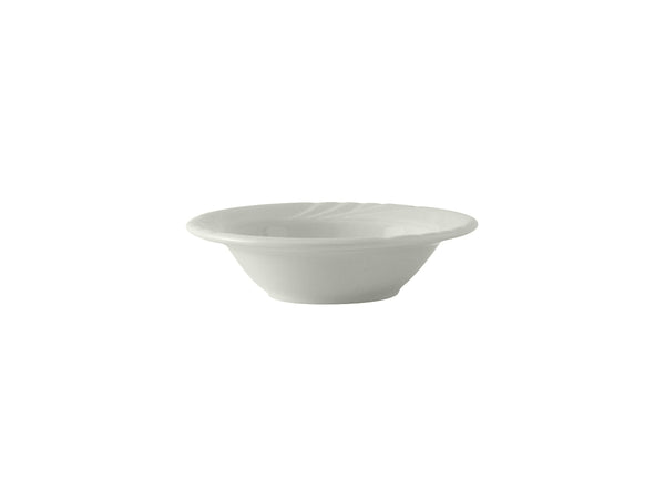 Tuxton Fruit Dish Fruit Bowl 5 ¼" x 1 ⅜" Sonoma Porcelain White Embossed_0